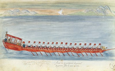Fol. 79 The Grand Seigneur na Černém moři, z Mores a Kostýmy východních zemí a Oděvy různých států, kopie originálu z roku 1513 od French School
