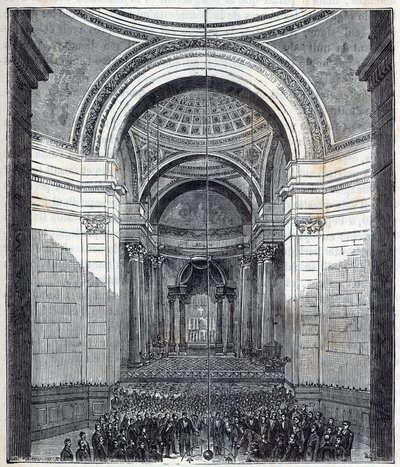 Foucaultovo kyvadlo - Foucaultovo kyvadlo v Pantheonu v Paříži od French School