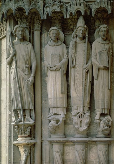 Čtyři svatí mučedníci, katedrála v Chartres, asi 12120 (kámen) od French School