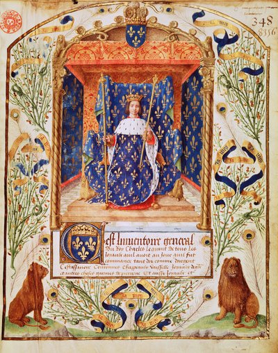 Fr 2705 f.C Frontispis k soupisu pokladu patřícího Karlu V. z Francie, 1379 od French School