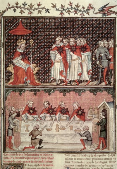 Fr 2813 fol.39 Dauphin Karel (1338-80) a zástupci tří států, z Grandes Chroniques de France, 1375-79 od French School