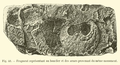 Fragment představující štít a paže ze stejného monumentu od French School
