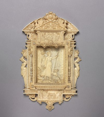 Zarámovaný reliéf lovkyně Diany, kolem roku 1850 od French School