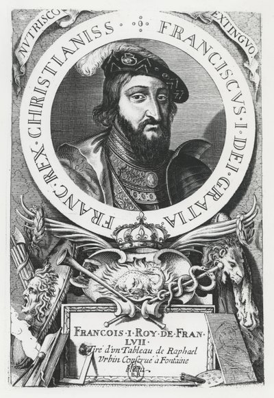 František I. Francouzský (rytina) od French School