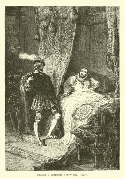 František I. překvapí Jindřicha VIII od French School