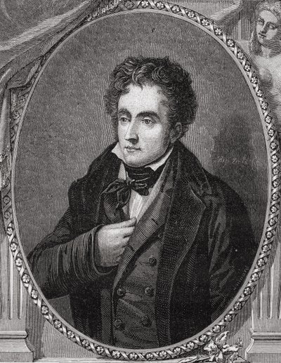 Francois-Rene, vikomt de Chateaubriand (1768-1848) z knihy Louise Blanca (1811-82) "Histoire de la Revolution Francaise". od French School