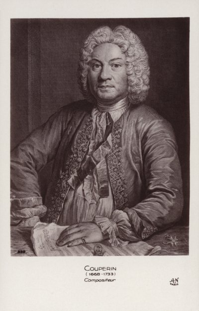 Francois Couperin , francouzský barokní skladatel, varhaník a cembalista (1668-1733) od French School