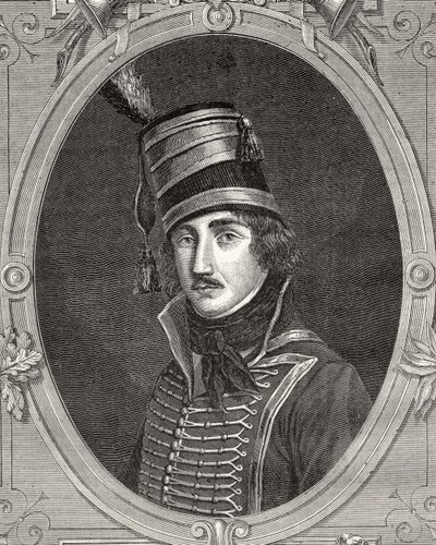 Francois Severin Marceau-Desgraviers, z knihy Louise Blanca (1811-82) "Histoire de la Revolution Francaise". od French School