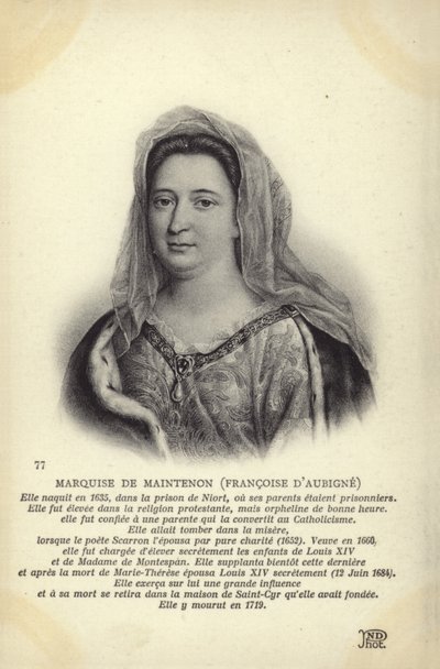 Francoise d Aubigne od French School
