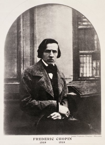 Frederic Chopin (1810-49) vyrytý z daguerrotypie (hlubotisk) od French School