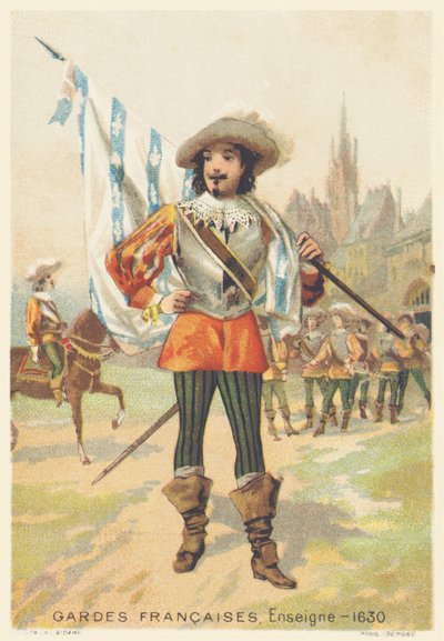 Francouzská garda, praporčík v roce 1630 (Regiment d