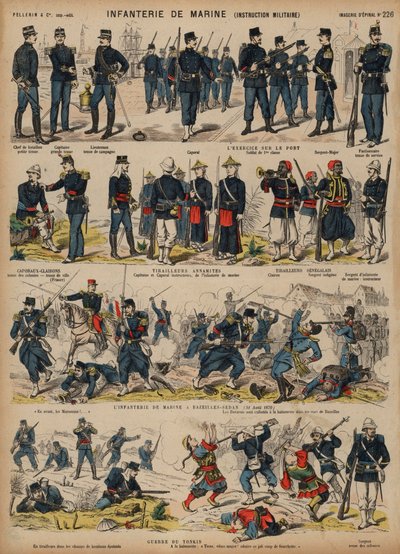 French Marines (barevné rytí) od French School