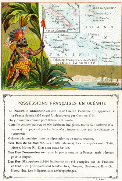 Francouzský majetek v Oceánii, c.1890 od French School