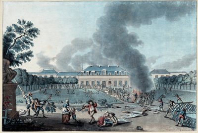 Francouzská revoluce: Vyrabování tapet Reveillon 28. dubna od French School