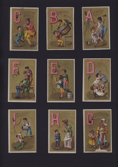 Francouzská komiksová abeceda (barevné litho) od French School