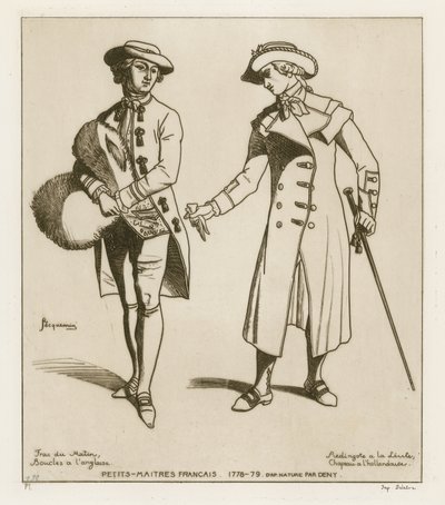 Francouzští dandies, 1778-79 od French School
