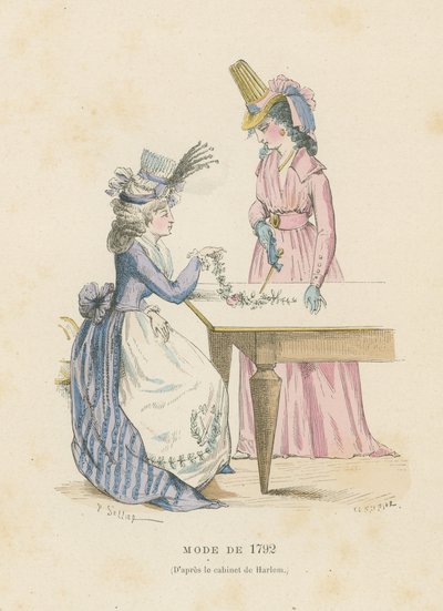 Francouzská móda z roku 1792 od French School