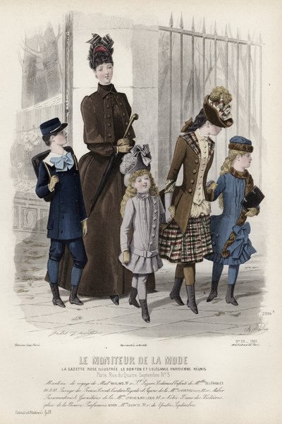 Francouzská módní deska, konec 19. století od French School