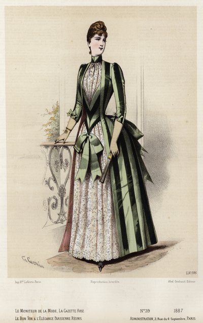 Francouzská módní deska, konec 19. století od French School