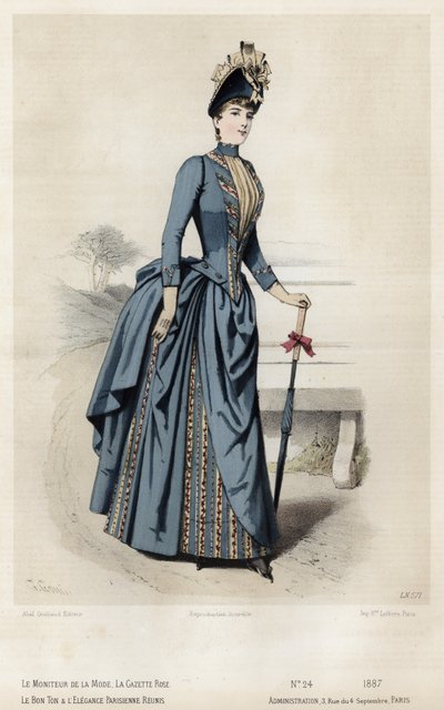 Francouzská módní deska, konec 19. století od French School