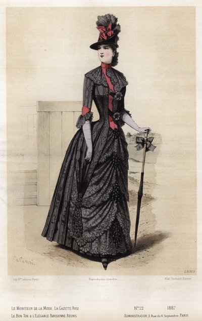 Francouzská módní deska, konec 19. století od French School