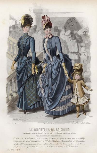 Francouzská módní deska, konec 19. století od French School