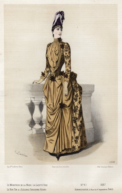 Francouzská módní deska, konec 19. století od French School