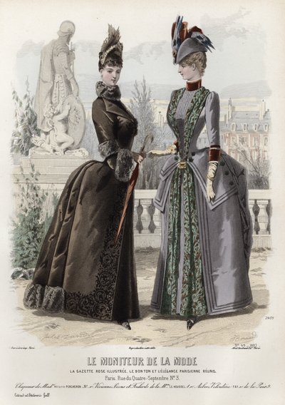 Francouzská módní deska, konec 19. století od French School