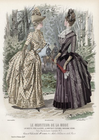 Francouzská módní deska, konec 19. století od French School