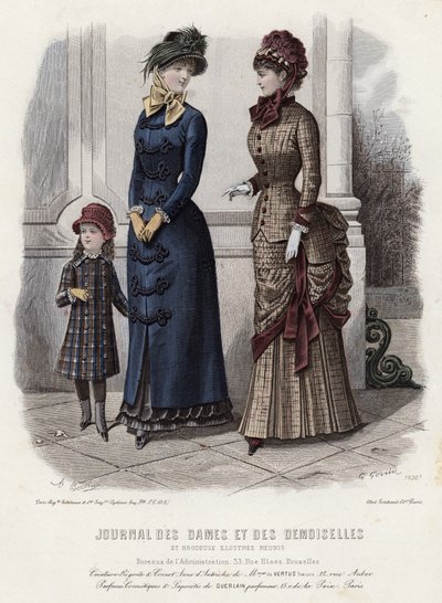 Francouzská módní deska, konec 19. století od French School