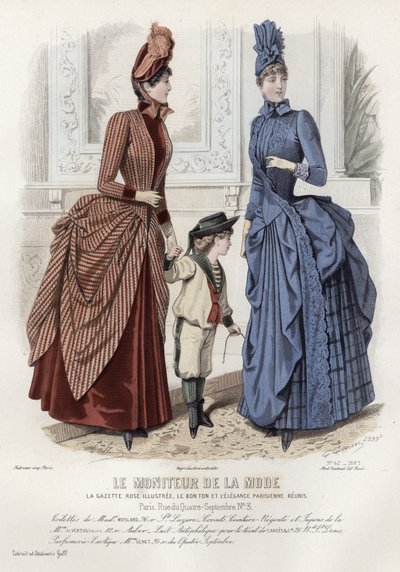 Francouzská módní deska, konec 19. století od French School
