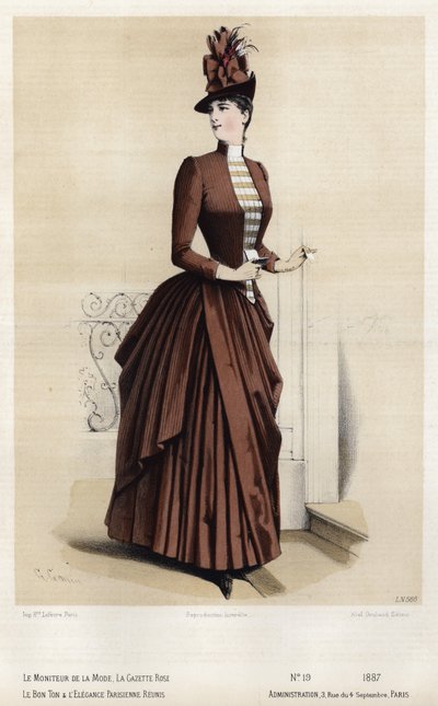 Francouzská módní deska, konec 19. století od French School