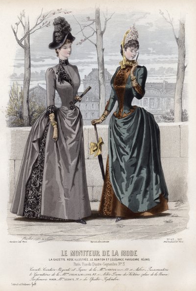 Francouzská módní deska, konec 19. století od French School