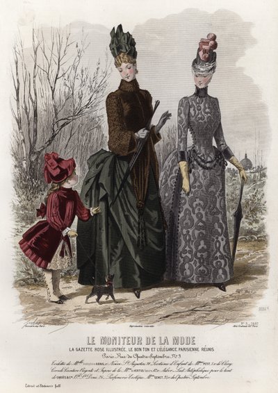 Francouzská módní deska, konec 19. století od French School