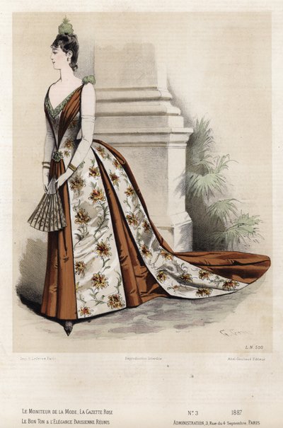 Francouzská módní deska, konec 19. století od French School