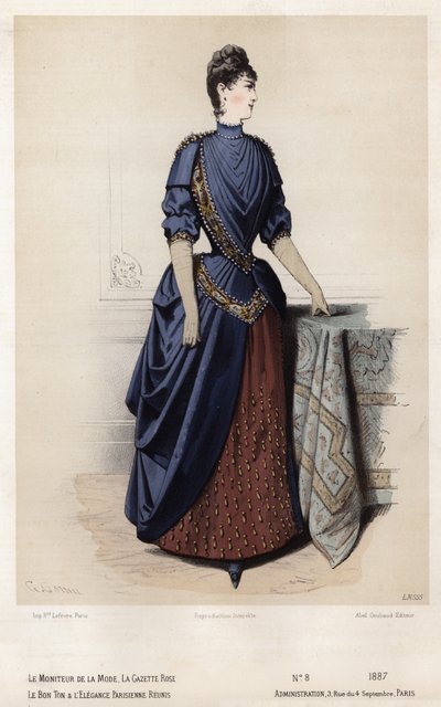 Francouzská módní deska, konec 19. století od French School
