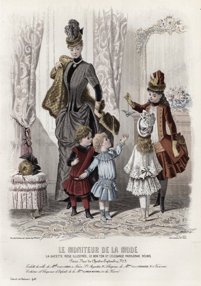 Francouzská módní deska, konec 19. století od French School