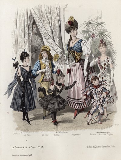 Francouzská módní deska, konec 19. století od French School
