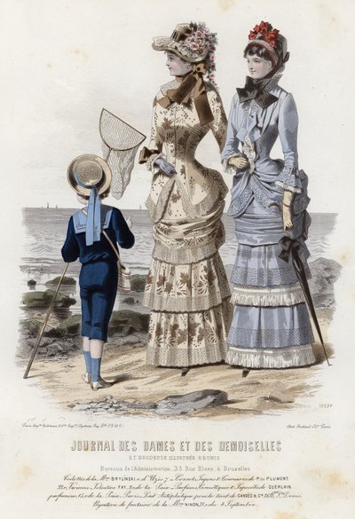 Francouzská módní deska, konec 19. století od French School