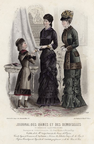 Francouzská módní deska, konec 19. století od French School