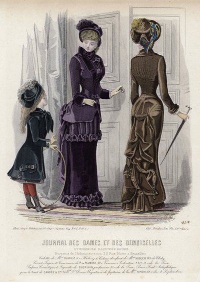 Francouzská módní deska, konec 19. století od French School