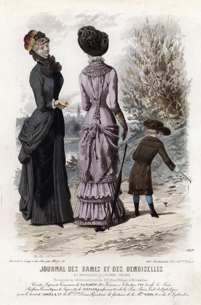 Francouzská módní deska, konec 19. století od French School