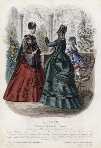Francouzská módní deska, konec 19. století od French School
