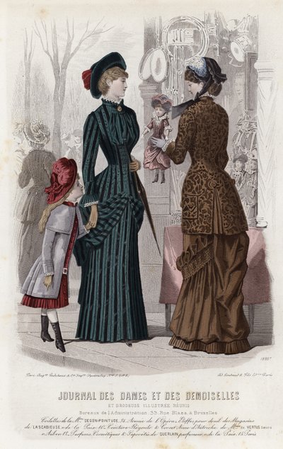 Francouzská módní deska, konec 19. století od French School