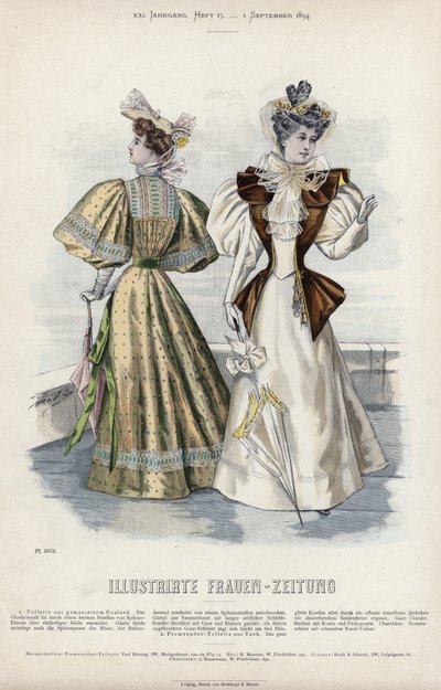 Francouzská módní deska, konec 19. století od French School