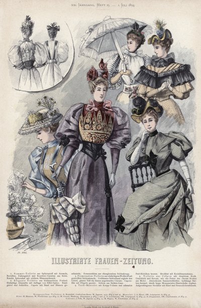 Francouzská módní deska, konec 19. století od French School