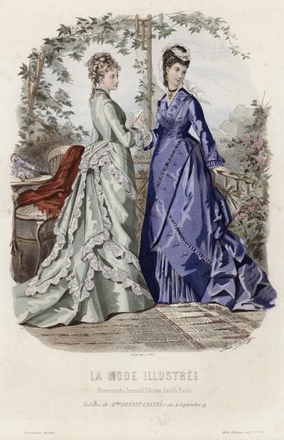 Francouzská módní deska, konec 19. století od French School