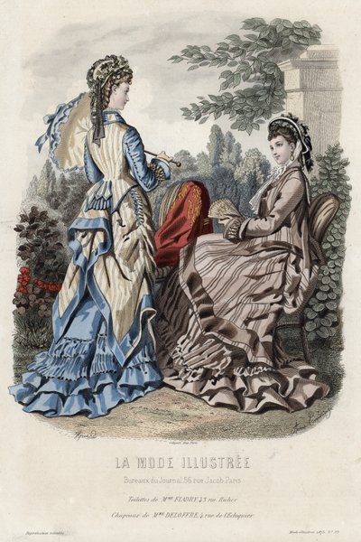 Francouzská módní deska, konec 19. století od French School