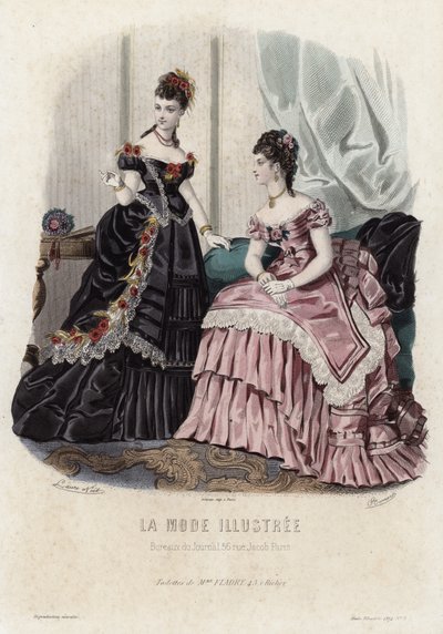 Francouzská módní deska, konec 19. století od French School