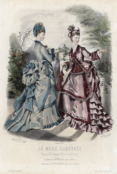 Francouzská módní deska, konec 19. století od French School